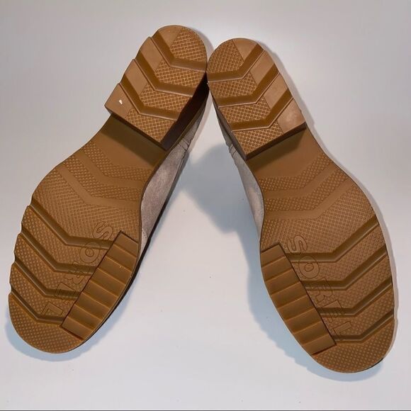 Sorel Cate Cut Out Ankle Boots Block Heel Suede - Picture 5 of 5